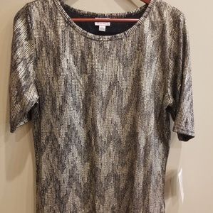 LuLaRoe 2XL Elegant GiGi Gold and Black